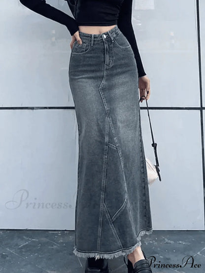 Back Slit Graceful Bodycon Maxi Dress Skirts