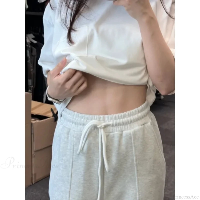 Basic Grey Knit Jogger Pants