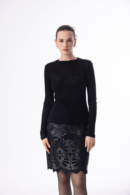 Beaded embroidered top
