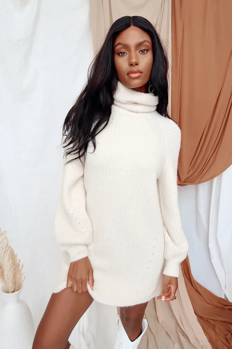 Beau White Sweater Dress
