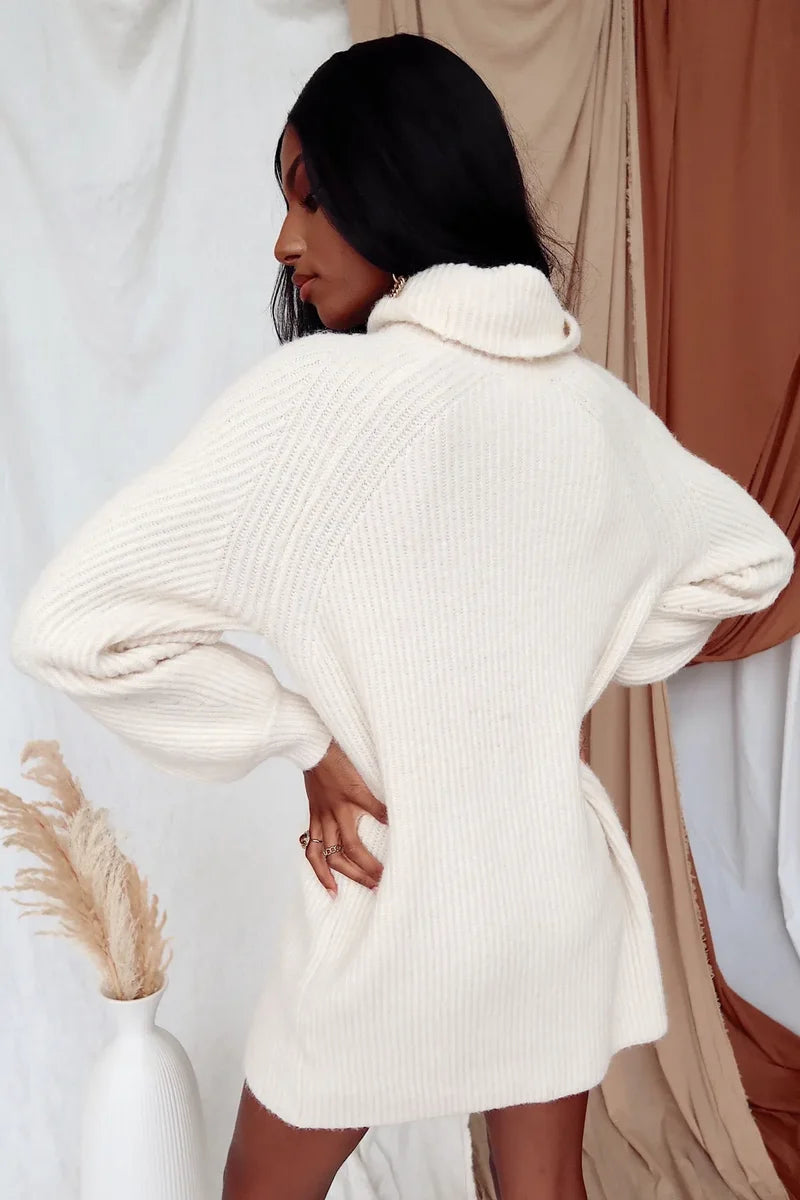 Beau White Sweater Dress