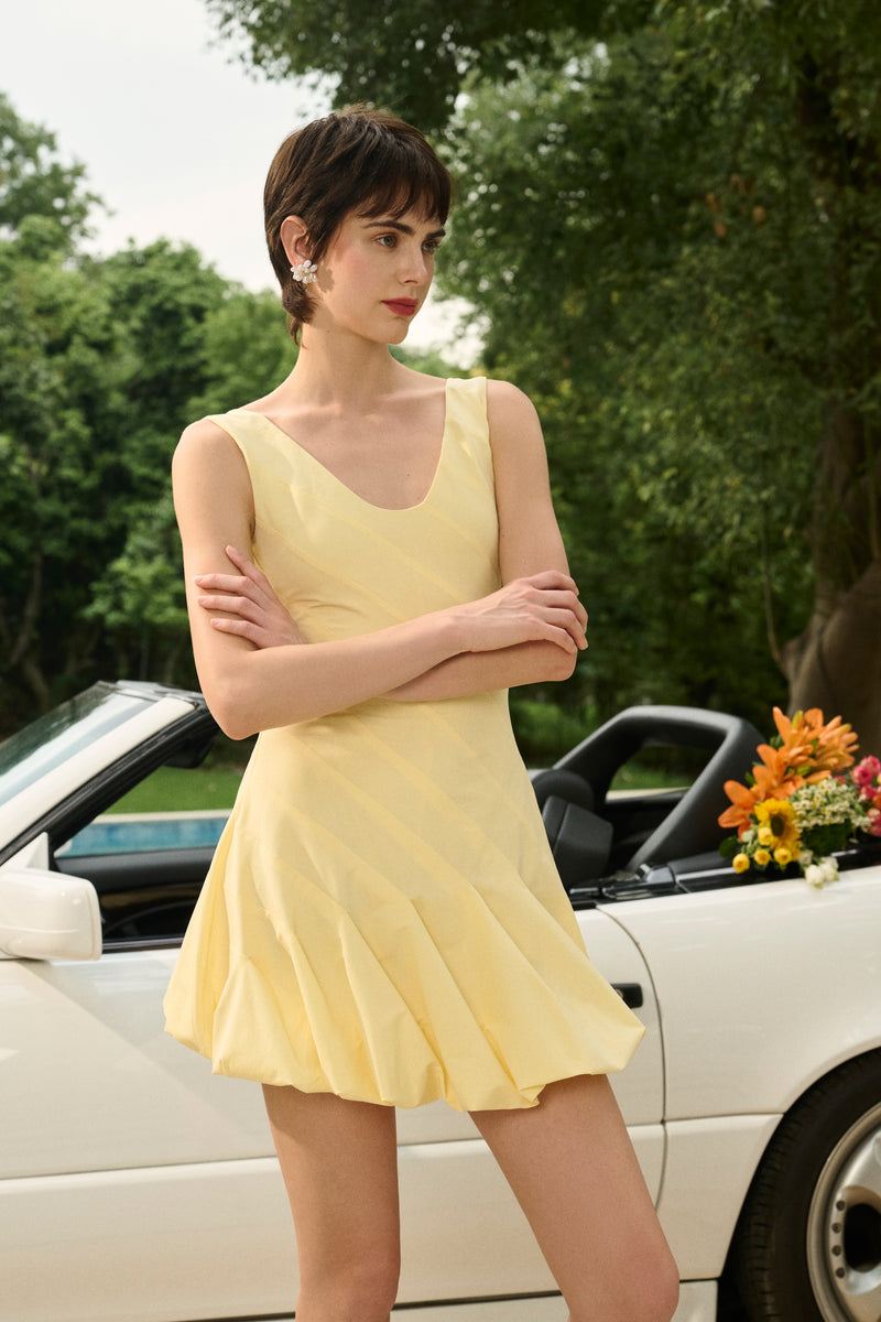 Bias-cut bubble dress
