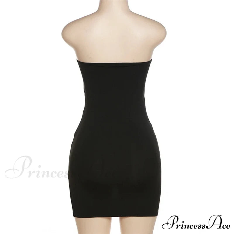 Black Mesh Bandage Charming Bodycon Mini Tube Dress
