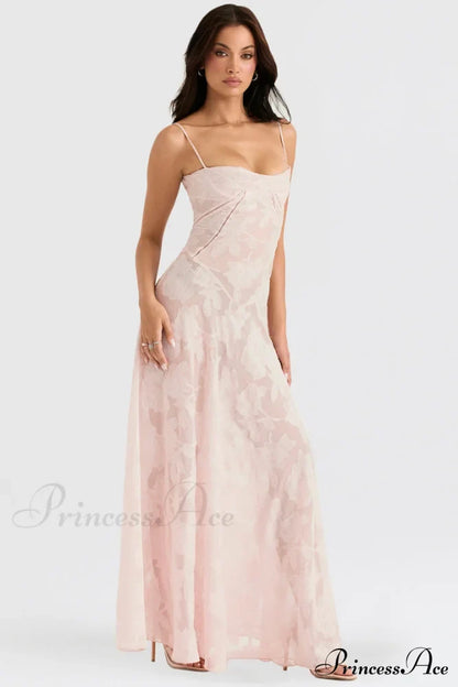 Blush Of Elegance Charming Lace Maxi Dress Ivory / S