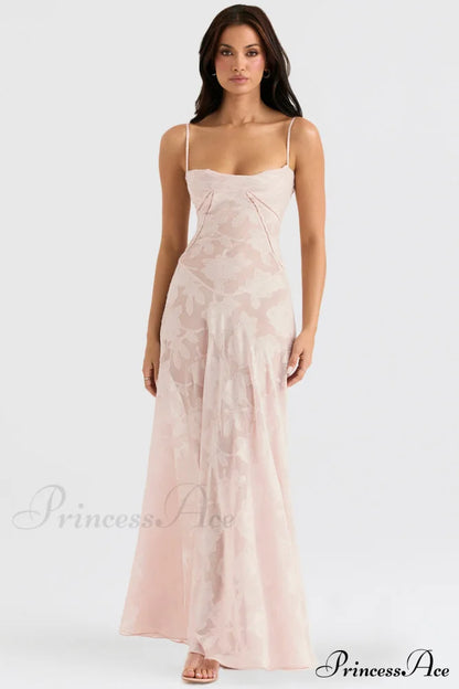 Blush Of Elegance Charming Lace Maxi Dress Ivory / M
