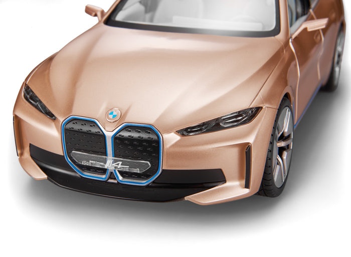 BMW i4 RC Car 1/14 Scale Licensed Remote Control Toy Car with Open Doors and Working Interior Lights by Rastar
