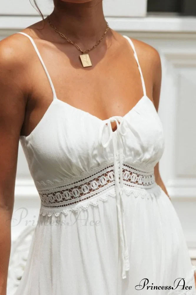 Boho Sling Lace Charming Panel Maxi Dress