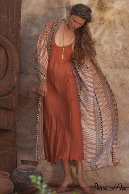 Boho Tie Stylish Dye Kimono Blouse