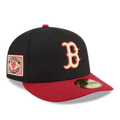 Pictured is this MLB Team Cards Boston Red Sox 59FIFTY Fitted cap in black. 1