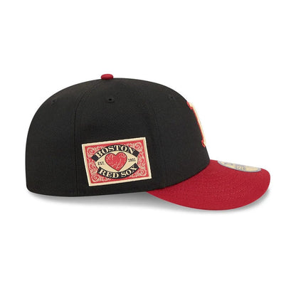 Pictured is this MLB Team Cards Boston Red Sox 59FIFTY Fitted cap in black. 5