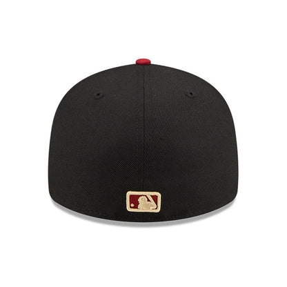 Pictured is this MLB Team Cards Boston Red Sox 59FIFTY Fitted cap in black. 7
