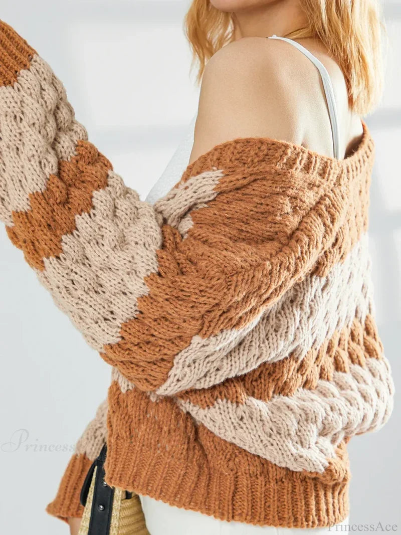 Bow Tie Front V-neck Cardigan