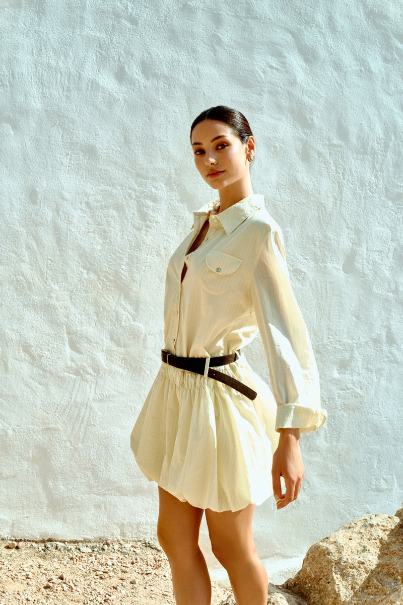 Bubble hem shirt dress