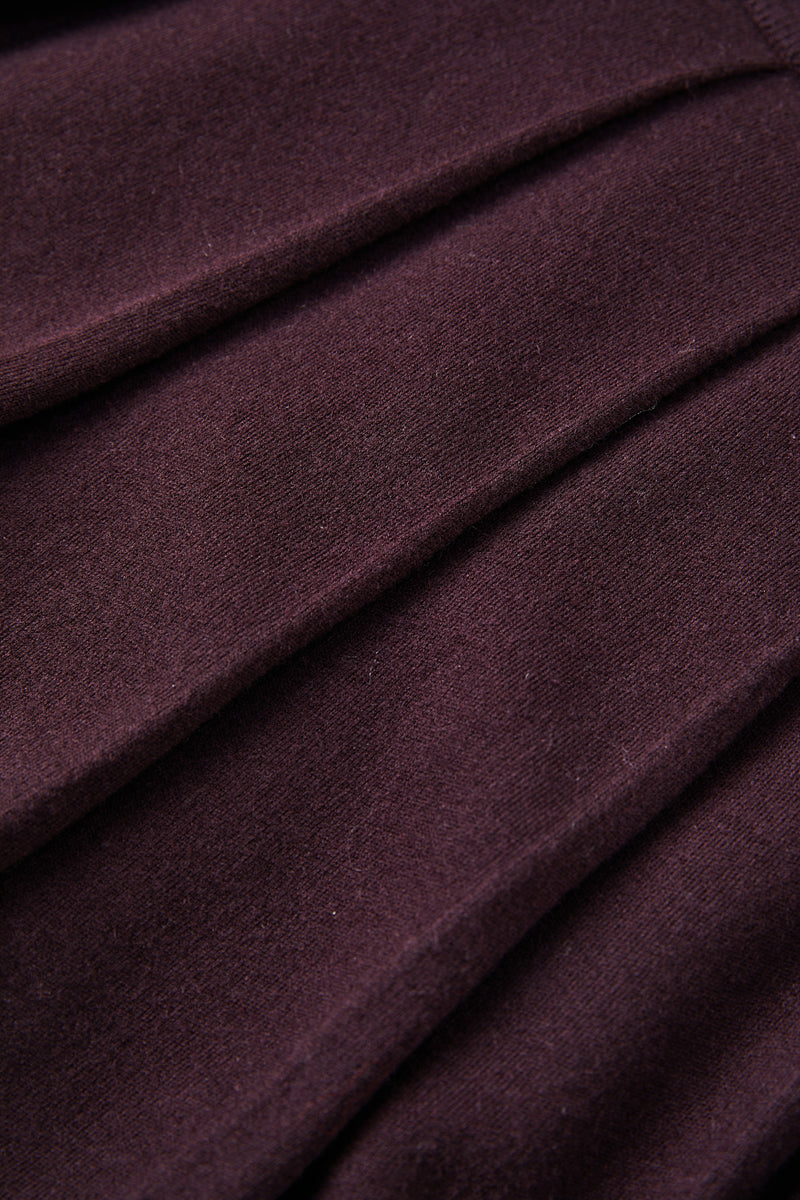 Bubble hem wool maxi skirt