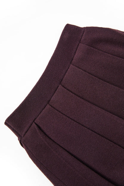 Bubble hem wool maxi skirt