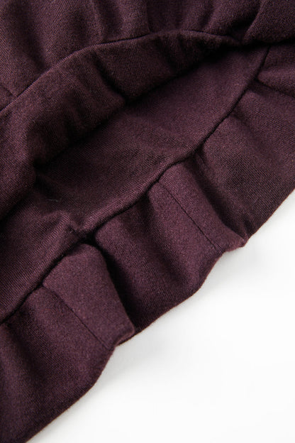Bubble hem wool mini skirt
