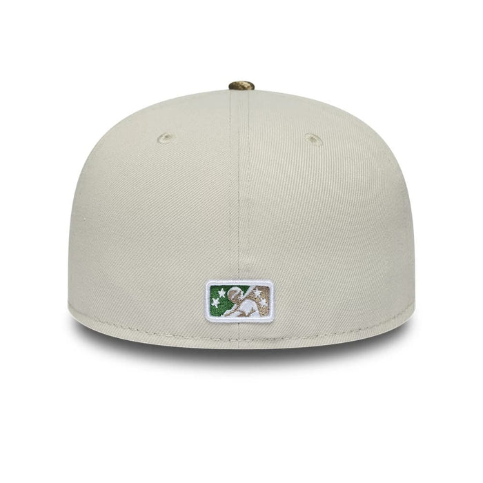 Pictured is this MiLB Hometown Buffalo Bisons 59FIFTY Fitted cap in Beige. 5