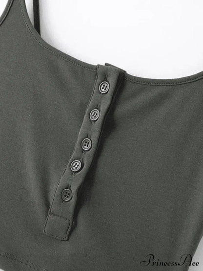 Button Front Graceful Corset Top