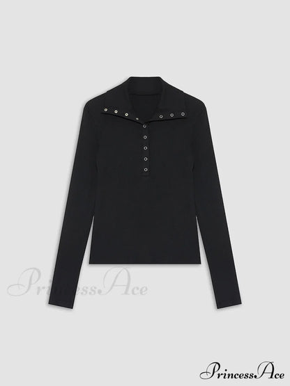 Button Up Graceful Collared Shirt T-Shirts