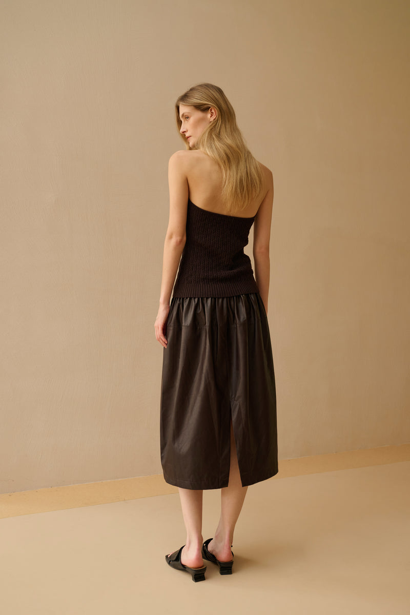 Button-up halter vest