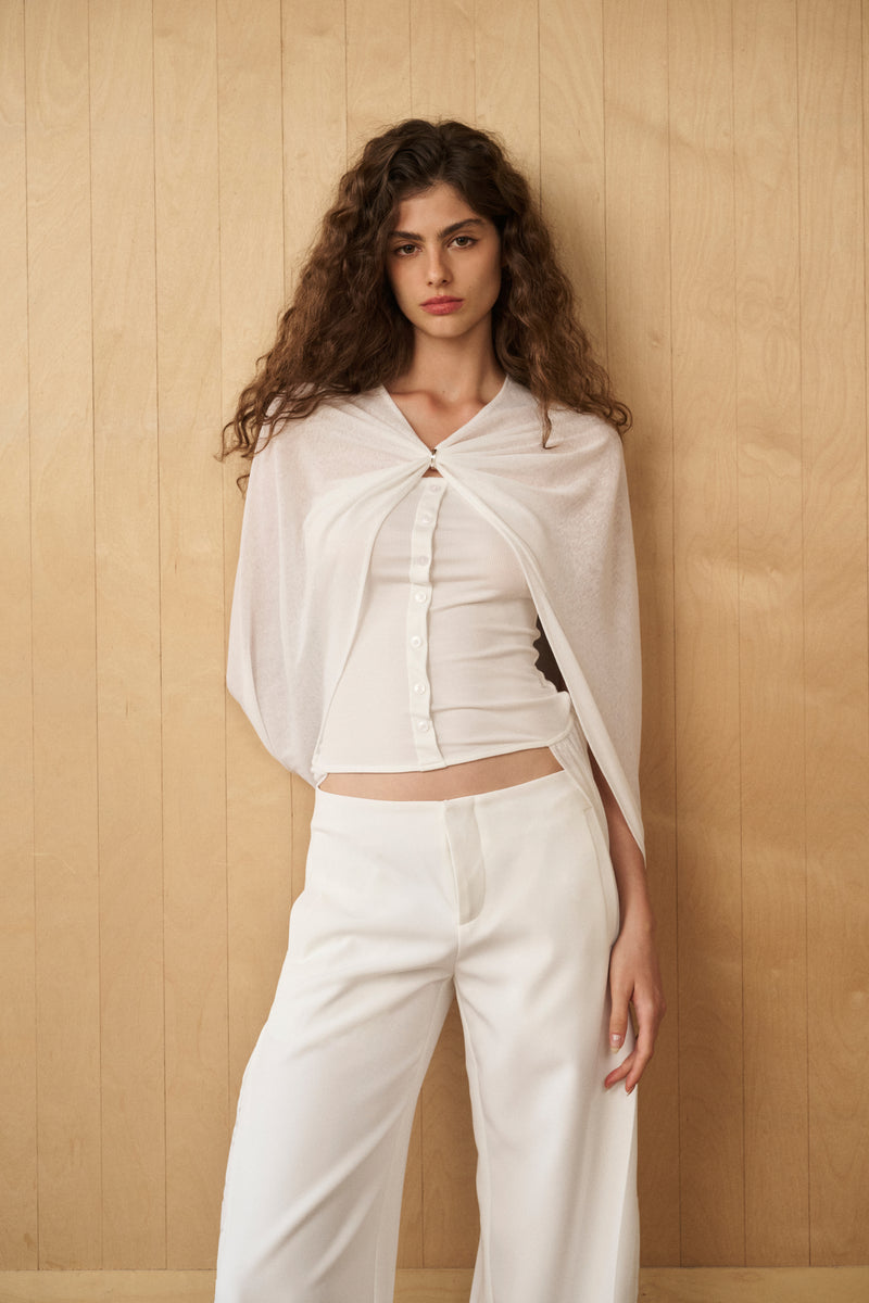 Cape-overlay tube top
