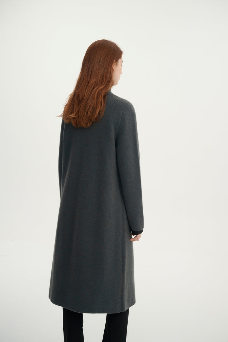 Cashmere front slit dress