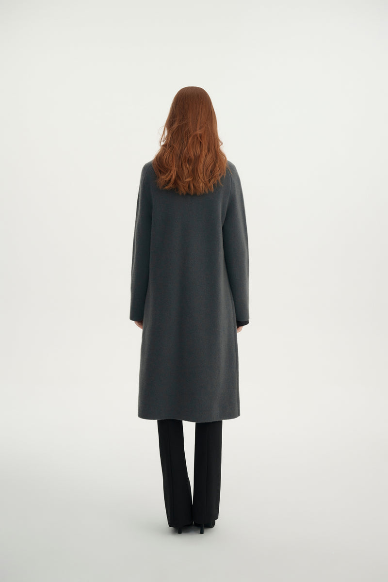 Cashmere front slit dress