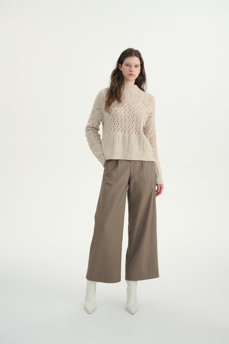 Cashmere open knit sweater