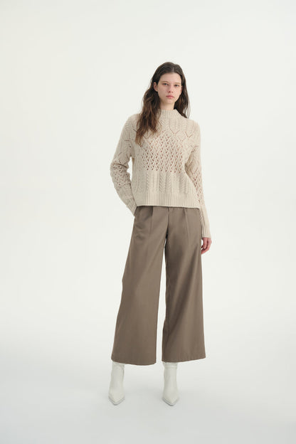 Cashmere open knit sweater