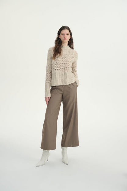 Cashmere open knit sweater