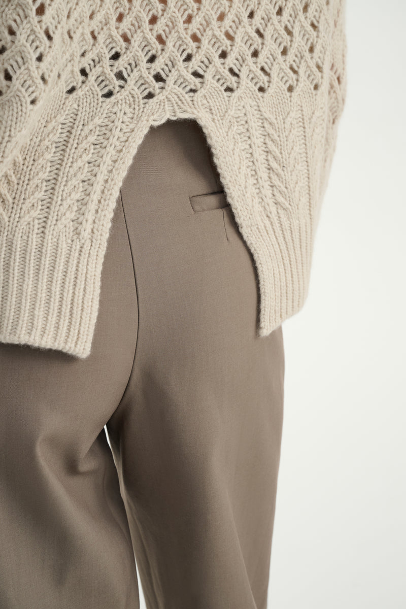 Cashmere open knit sweater