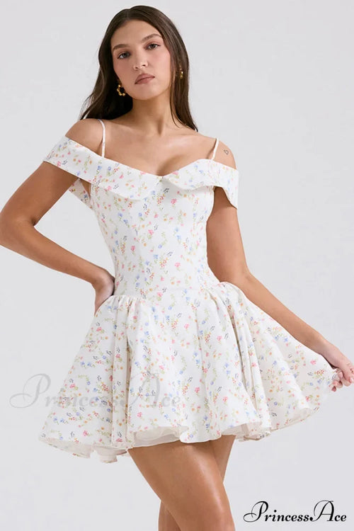 Cassia Floral Stylish Mini Dress / Xs Dresses