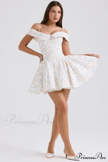 Cassia Floral Stylish Mini Dress Dresses