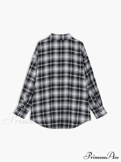 Checkered Charming Oversized Shirt Shirts