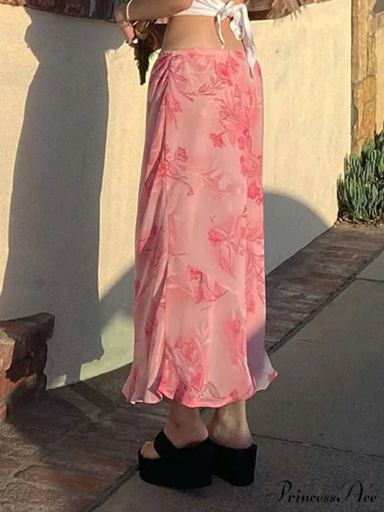 Chevron Charming Floral Skirt