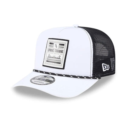 Pictured is this MLB Lines Chicago White Sox 9FIFTY A-Frame Snapback cap in black. 1