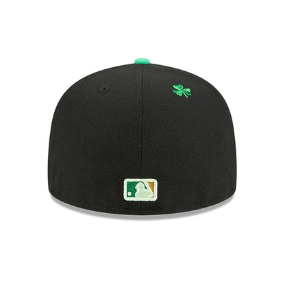 Pictured is this MLB Saint Patrick's Day Chicago White Sox 59FIFTY Fitted cap in black. 6