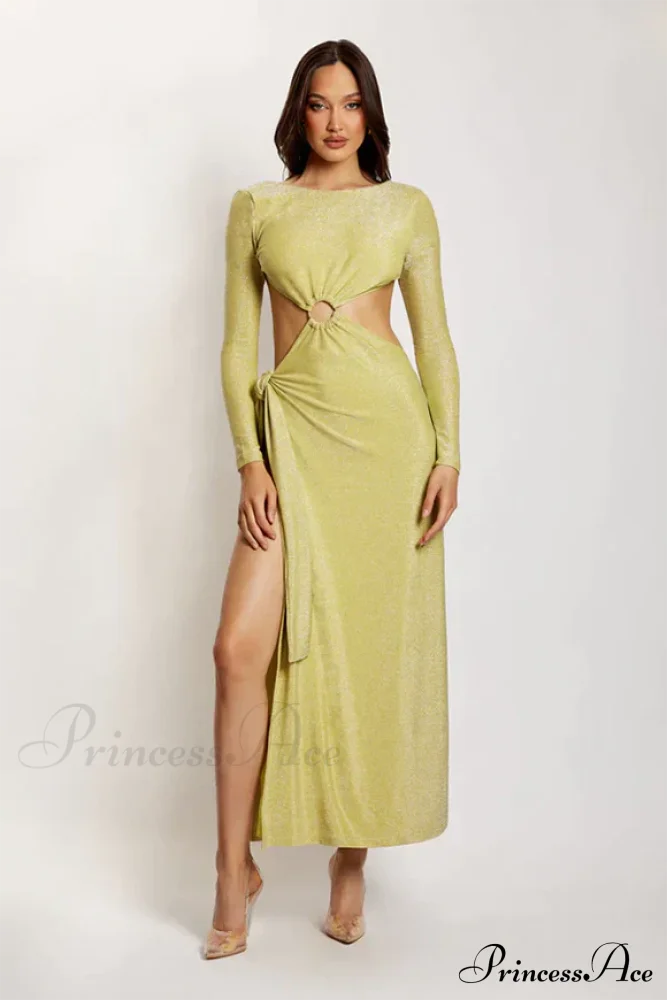 Christina Backless Stylish Maxi Wrap 4 Days / S Green