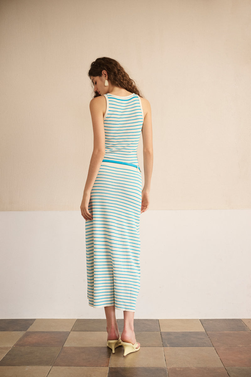 Coastline striped knit set