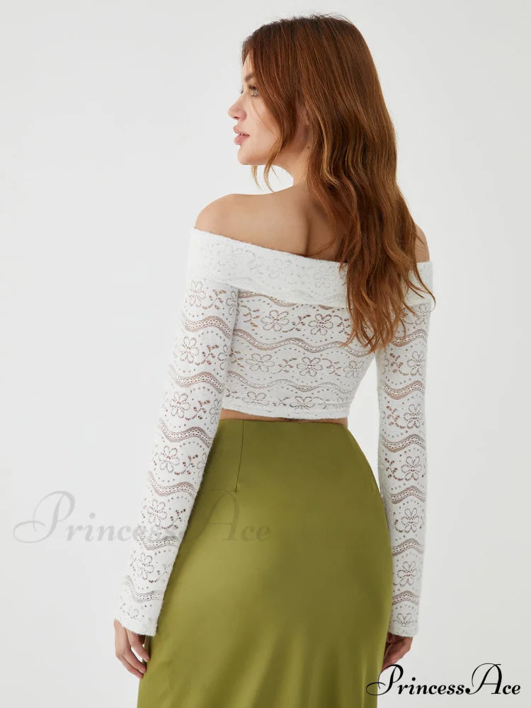 Cold Shoulder Graceful Knitted Blouse Blouses