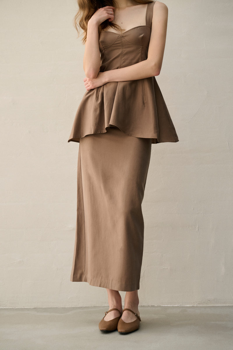 Column maxi skirt