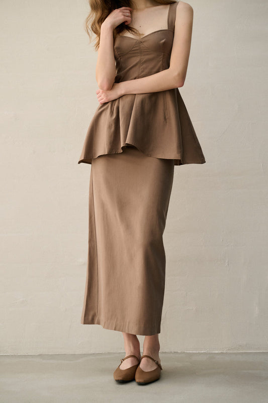 Column maxi skirt