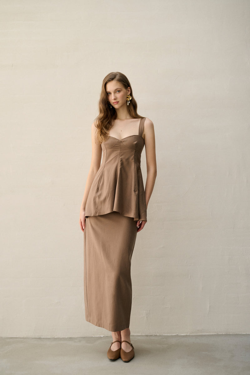 Column maxi skirt