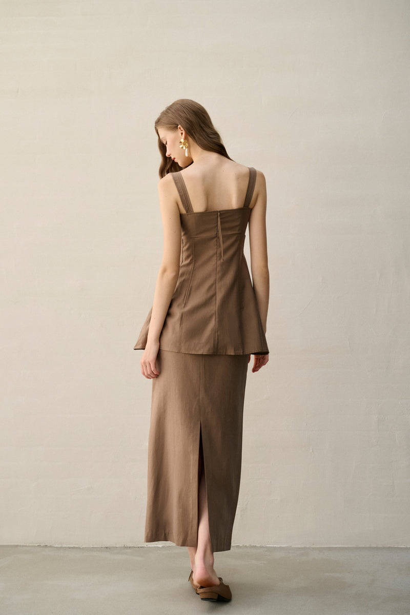 Column maxi skirt