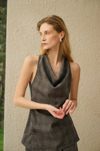 Cowl neck top & maxi skirt
