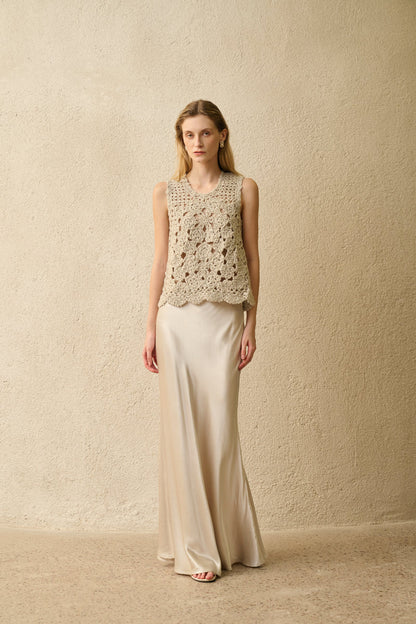 Crochet sleeveless top