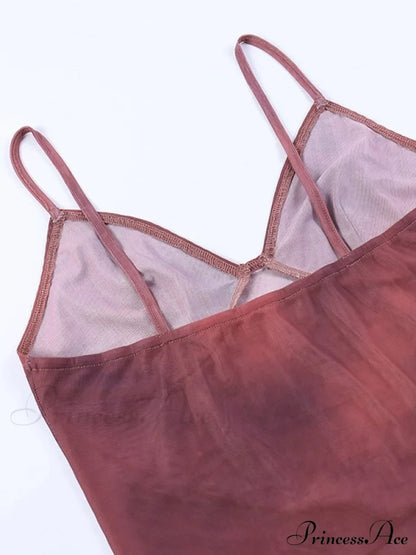 Cross Over Halter Trendy Mesh Crop Cami Top