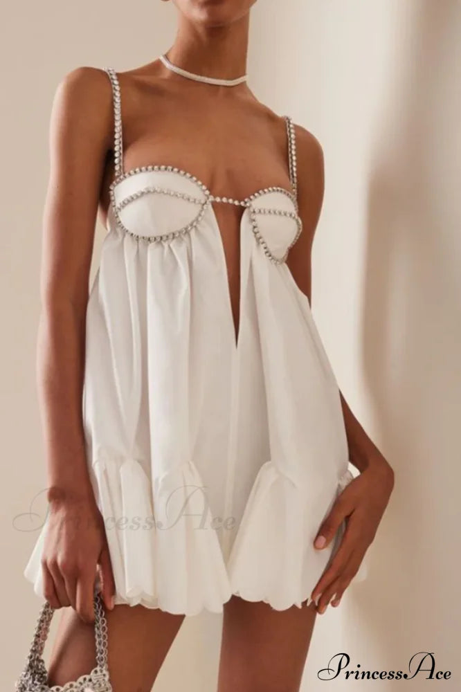 Crystal Trimmed Scallop Mini Dress | Dress In Beauty