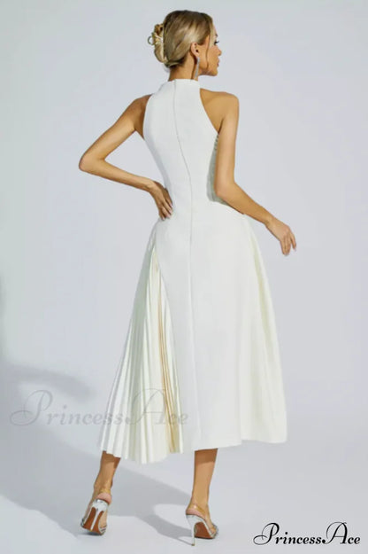 Cynthia Cream Stylish Midi Dress