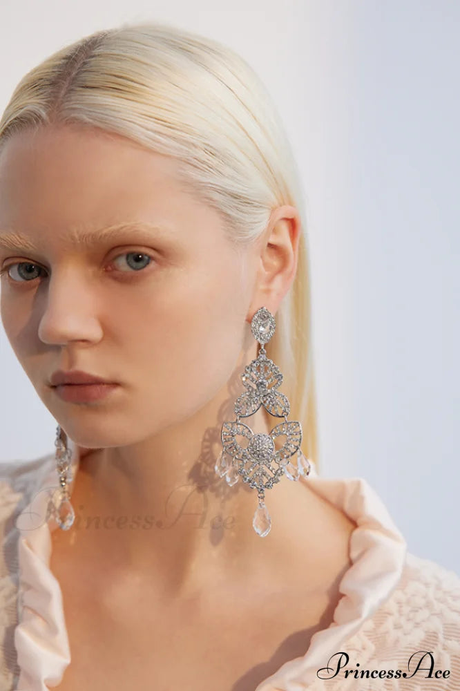 Diamante Elegant Statement Earrings